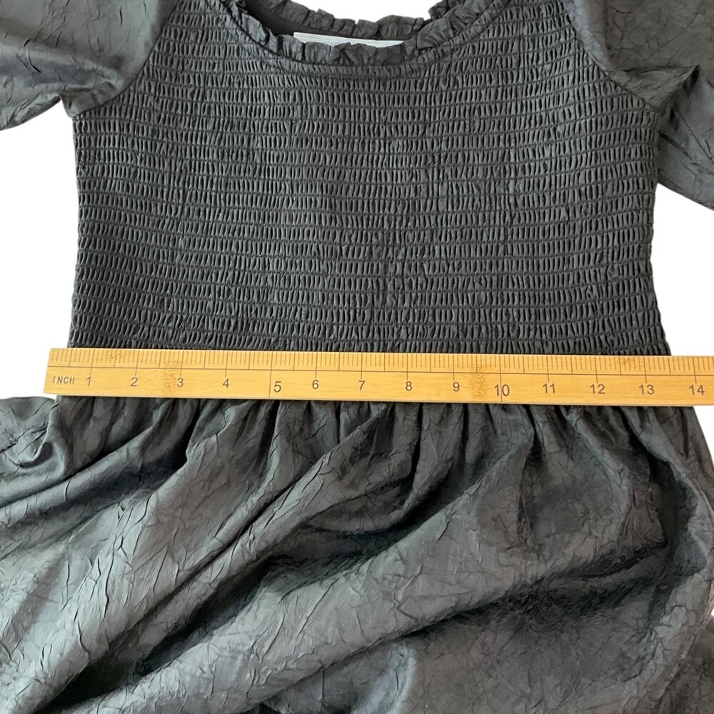 NWT Hill House The Emily Nap Dress Small Maxi Crushed Taffeta Long Sleeve Smock - Picture 15 of 16